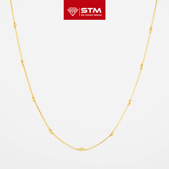 STM Exclusive Necklace/Rantai Leher Bola 916 (22K Gold)
