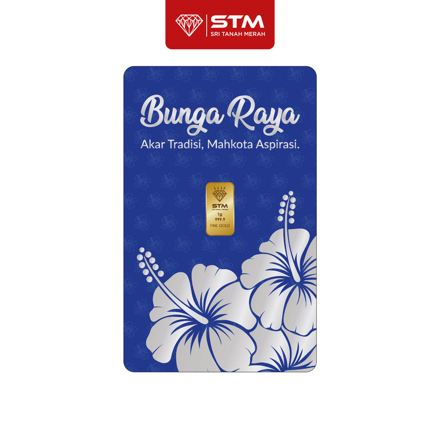BUNGA RAYA Edition: Gold Bar Card 1g