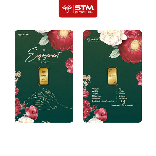 Happy Engagement: Gold Bar Card 1g
