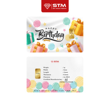 HAPPY BIRTHDAY Edition: Gold Bar Card 1g
