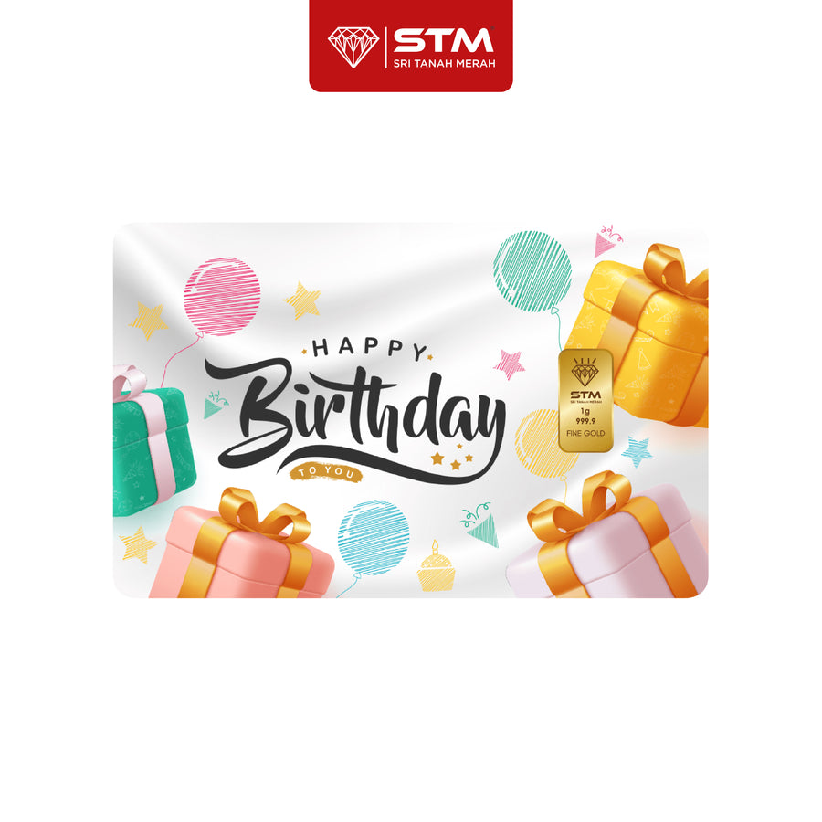HAPPY BIRTHDAY Edition: Gold Bar Card 1g