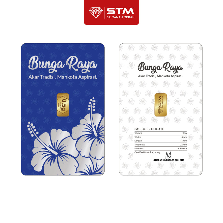 BUNGA RAYA Edition: Gold Bar Card 0.5g