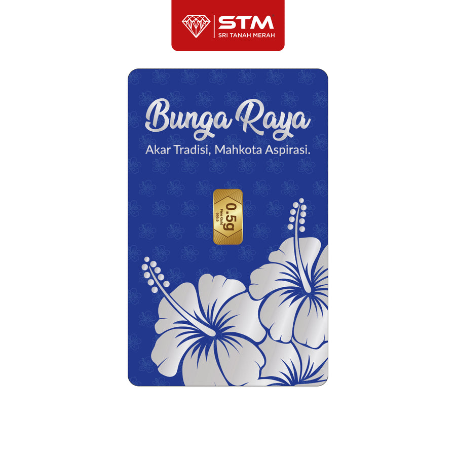 BUNGA RAYA Edition: Gold Bar Card 0.5g