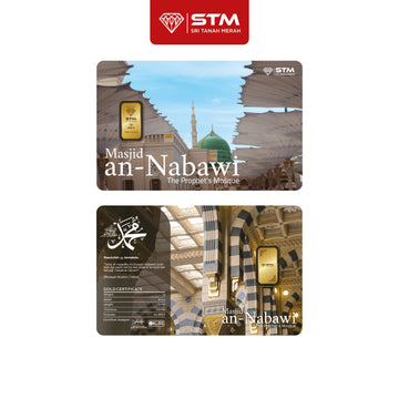 Masjid An-Nabawi Edition: Gold Bar Card 1g