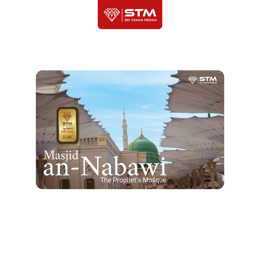 Masjid An-Nabawi Edition: Gold Bar Card 1g