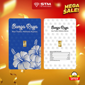 BUNGA RAYA Edition: Gold Bar Card 1g