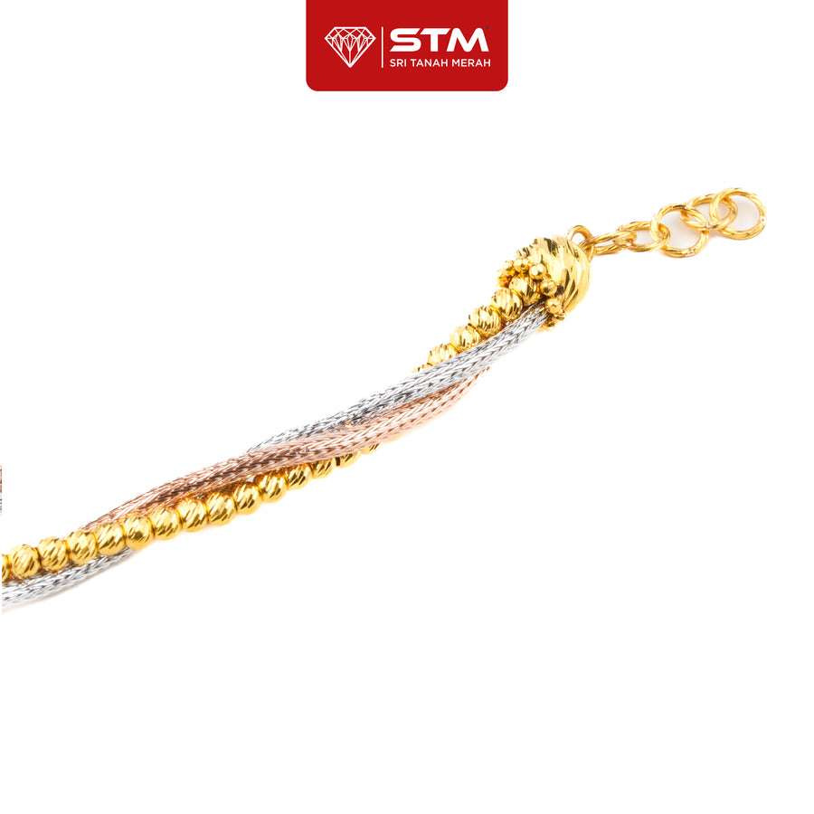 STM Exclusive Rantai Tangan Spiral Bola Pahat | 916/22k