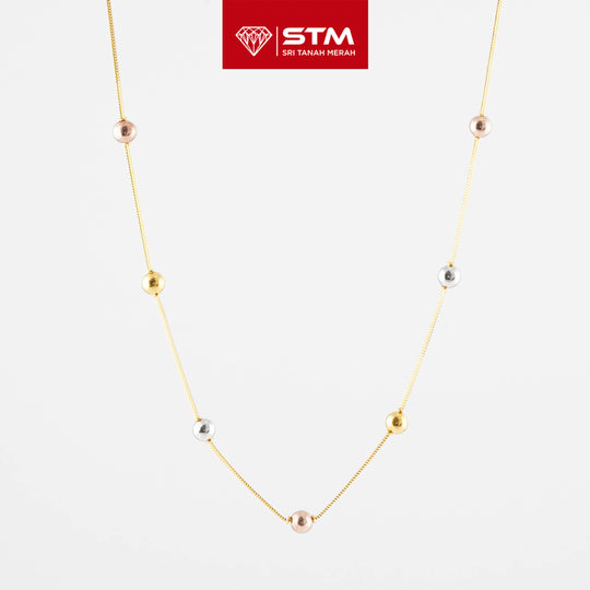 STM Exclusive Necklace/Rantai Leher 3 Color 916 (22K Gold)