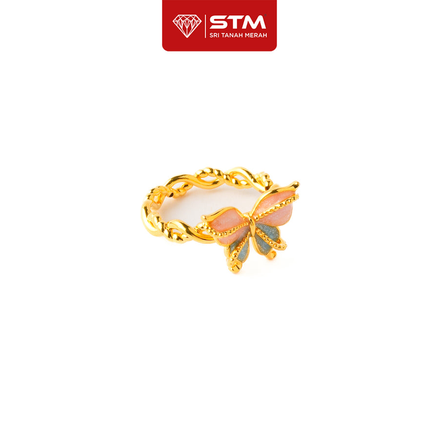 STM Butterfly Yellow Gold Ring | Emas 916/22K