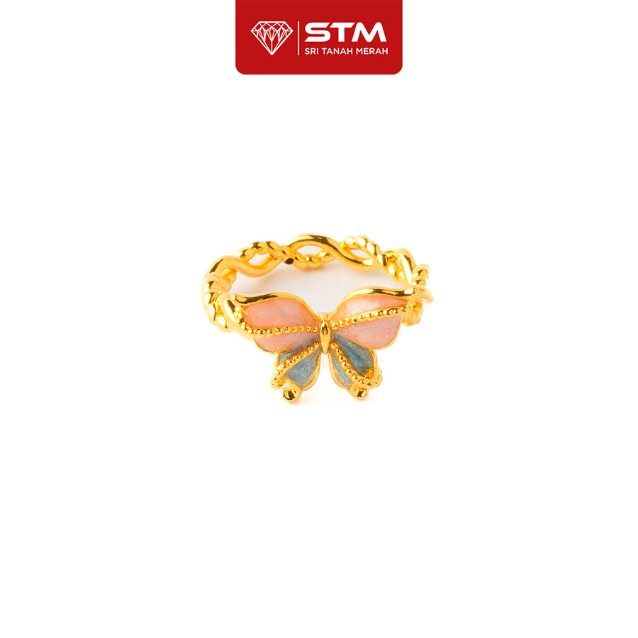 STM Butterfly Yellow Gold Ring | Emas 916/22K