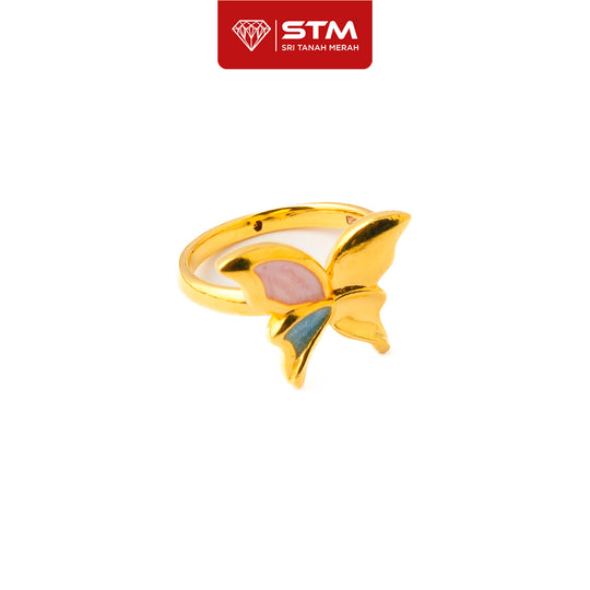 STM Cincin Enamel Butterfly Mariposa | Emas 916/22k