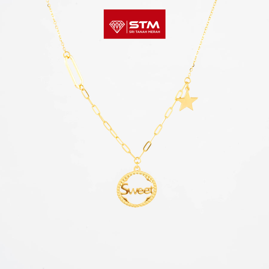 STM Exclusive Necklace/Rantai Leher Fesyen 999 (24K Gold)