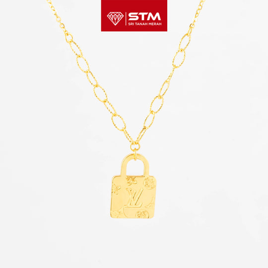 STM Exclusive Necklace/Rantai Leher Fesyen 999 (24K Gold)