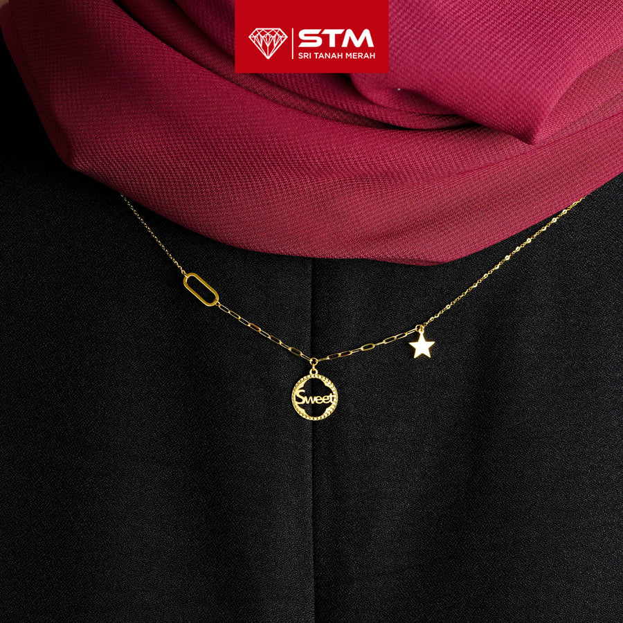 STM Exclusive Necklace/Rantai Leher Fesyen 999 (24K Gold)