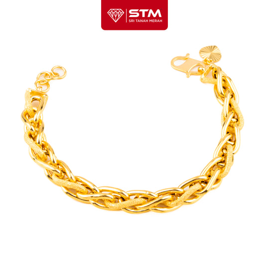 STM Exclusive Rantai Tangan Tocang Pasir | Emas 916/22k