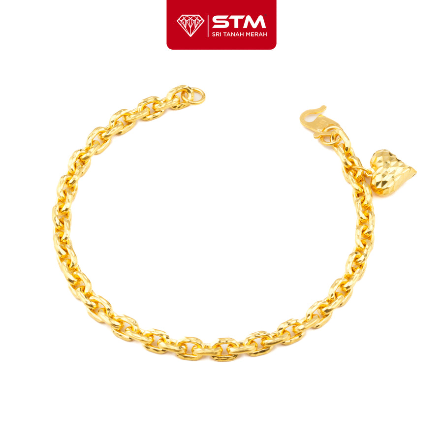 STM Rantai Tangan Sauh 1 Love Gantung | Emas 916/22k