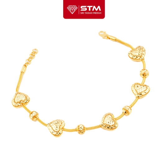 STM Rantai Tangan PDR 5 Love - B | Emas 916/22k