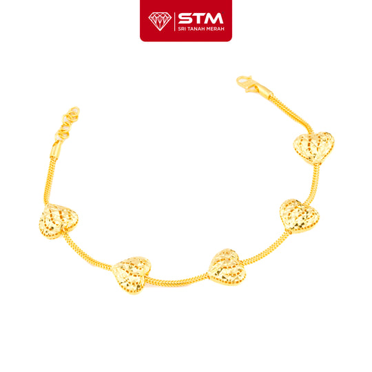 STM Rantai Tangan PDR 5 Love - C | Emas 916/22k