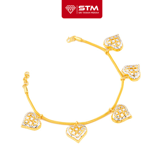 STM Rantai Tangan PDR 5 Love Gantung | Emas 916/22k