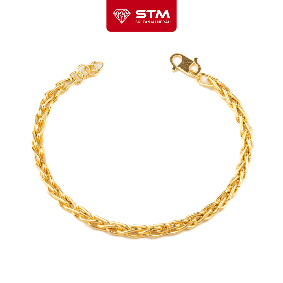 STM Rantai Tangan Tocang Licin | Emas 916/22k