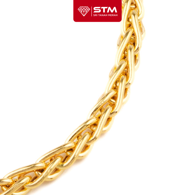 STM Rantai Tangan Tocang Licin | Emas 916/22k