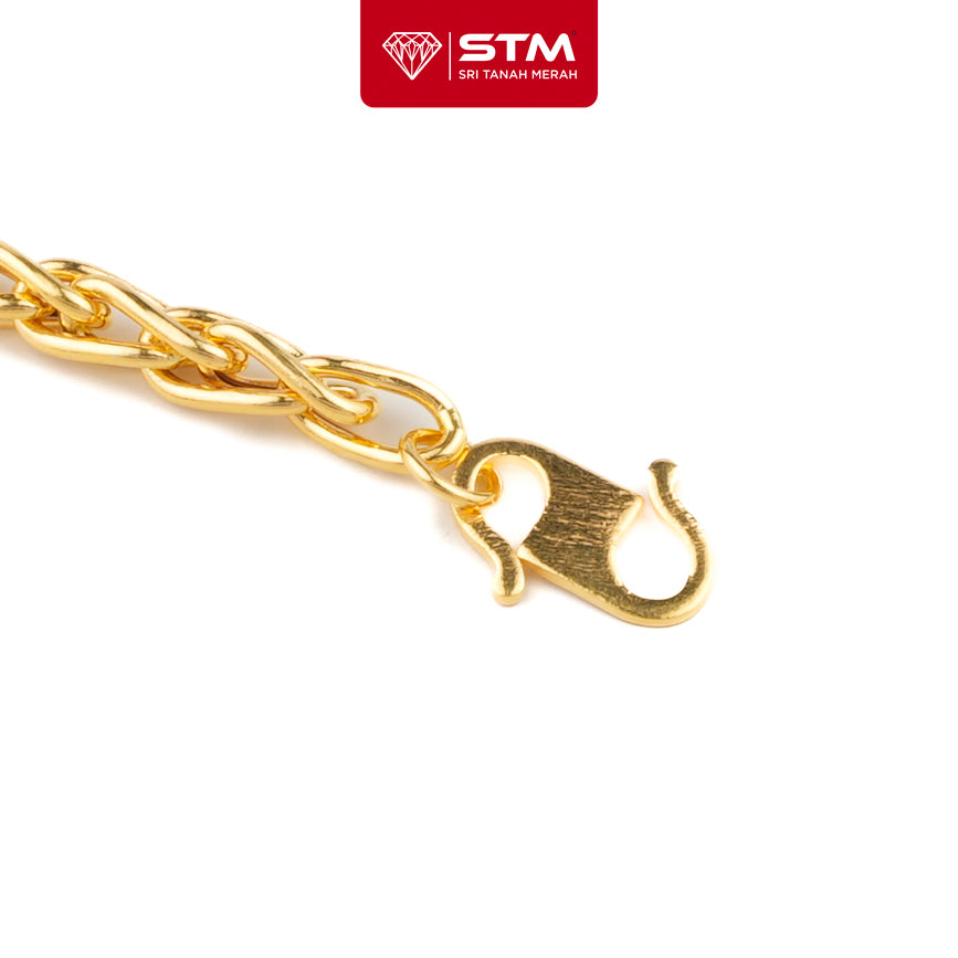 STM Rantai Tangan Tocang Licin | Emas 916/22k