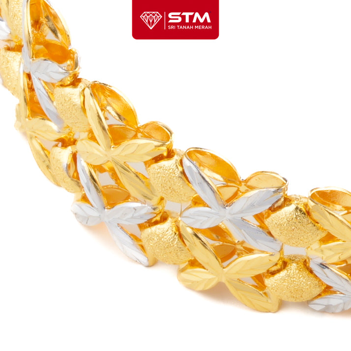 STM Rantai Tangan Colek Bunga 2 layer | Emas 916/22k