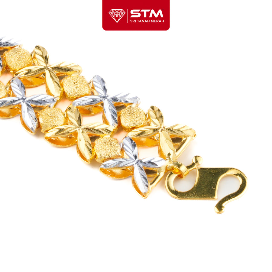 STM Rantai Tangan Colek Bunga 2 layer | Emas 916/22k
