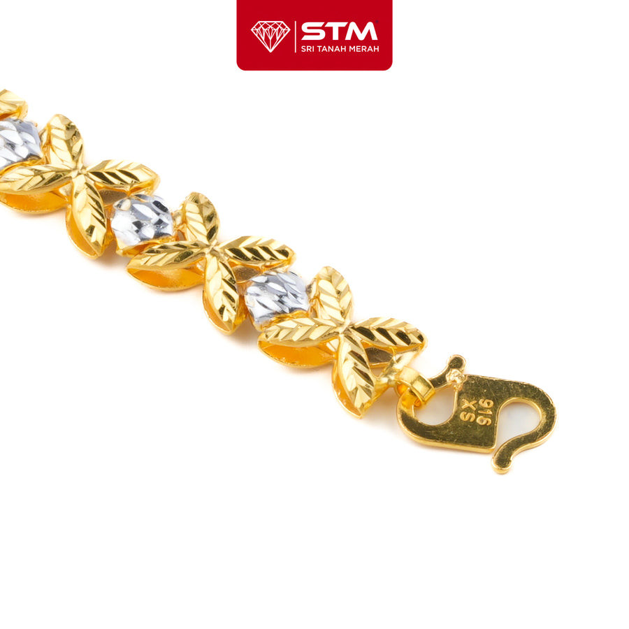 STM Rantai Tangan Colek Bunga 1 layer | Emas 916/22k