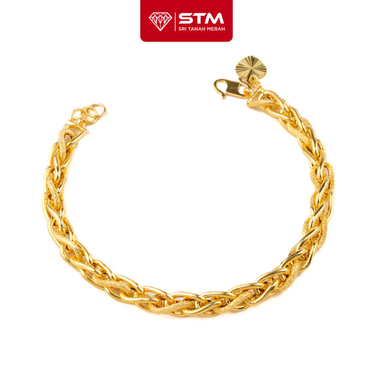 STM Rantai Tangan Tocang Pasir | Emas 916/22k