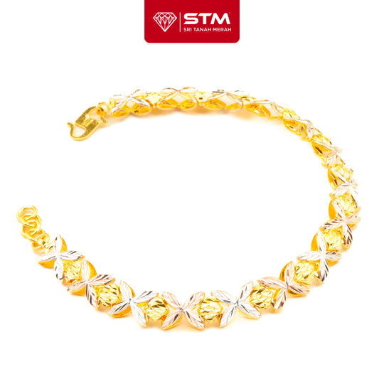 STM Rantai Tangan Colek Bunga 3 Color | Emas 916/22k