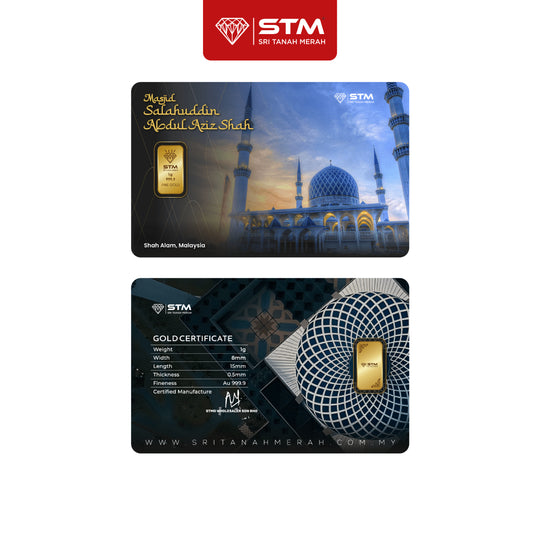 Masjid Shah Alam Edition: Gold Bar Card 1g