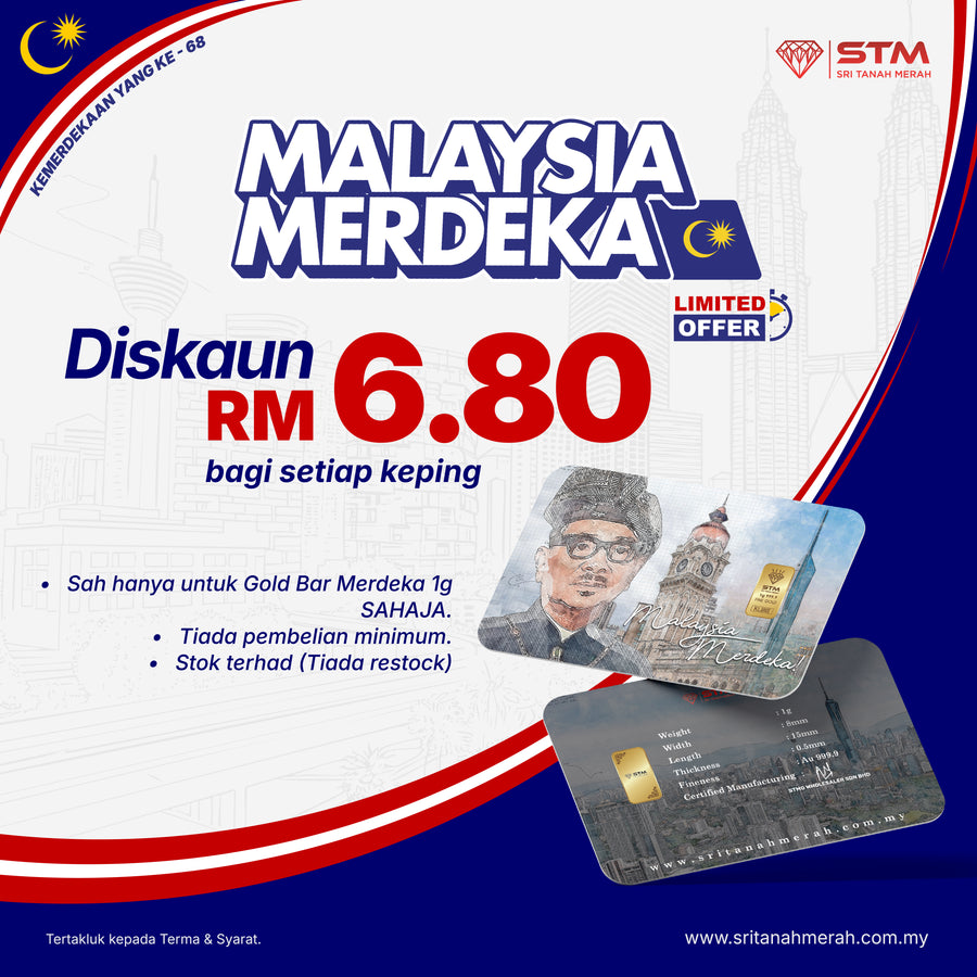 MERDEKA Edition: Gold Bar Card 1g