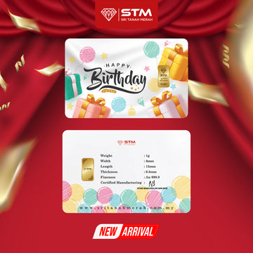 HAPPY BIRTHDAY Edition: Gold Bar Card 1g