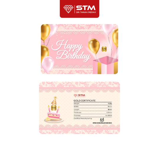 HAPPY BIRTHDAY Edition: Gold Bar Card 0.25g