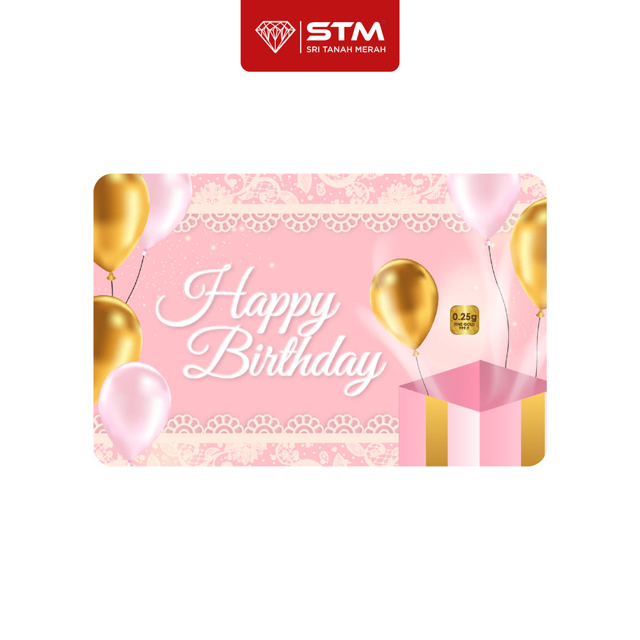 HAPPY BIRTHDAY Edition: Gold Bar Card 0.25g
