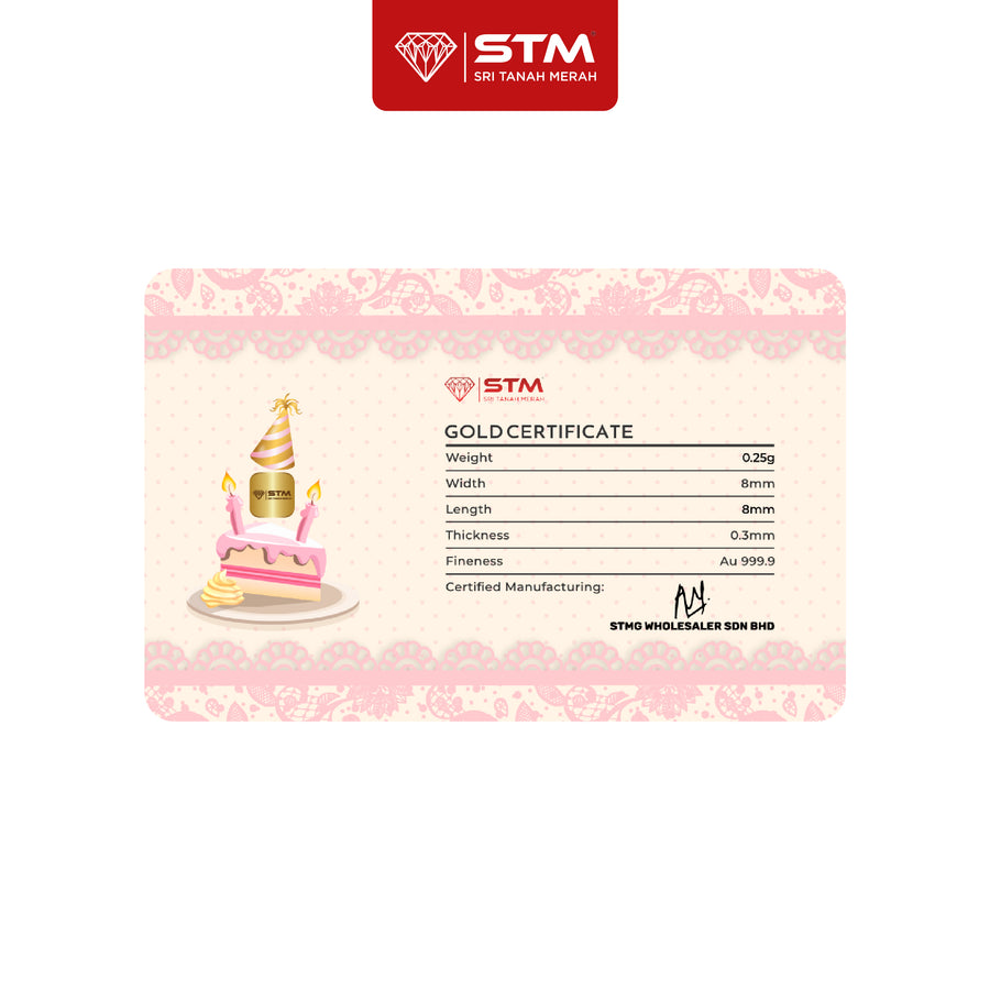 HAPPY BIRTHDAY Edition: Gold Bar Card 0.25g