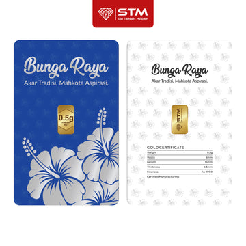 BUNGA RAYA Edition: Gold Bar Card 0.5g