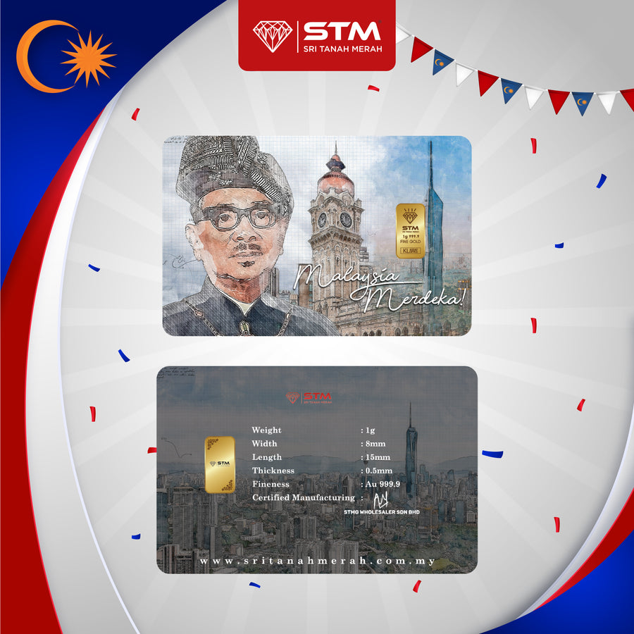 MERDEKA Edition: Gold Bar Card 1g