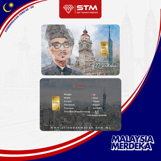 MERDEKA Edition: Gold Bar Card 1g
