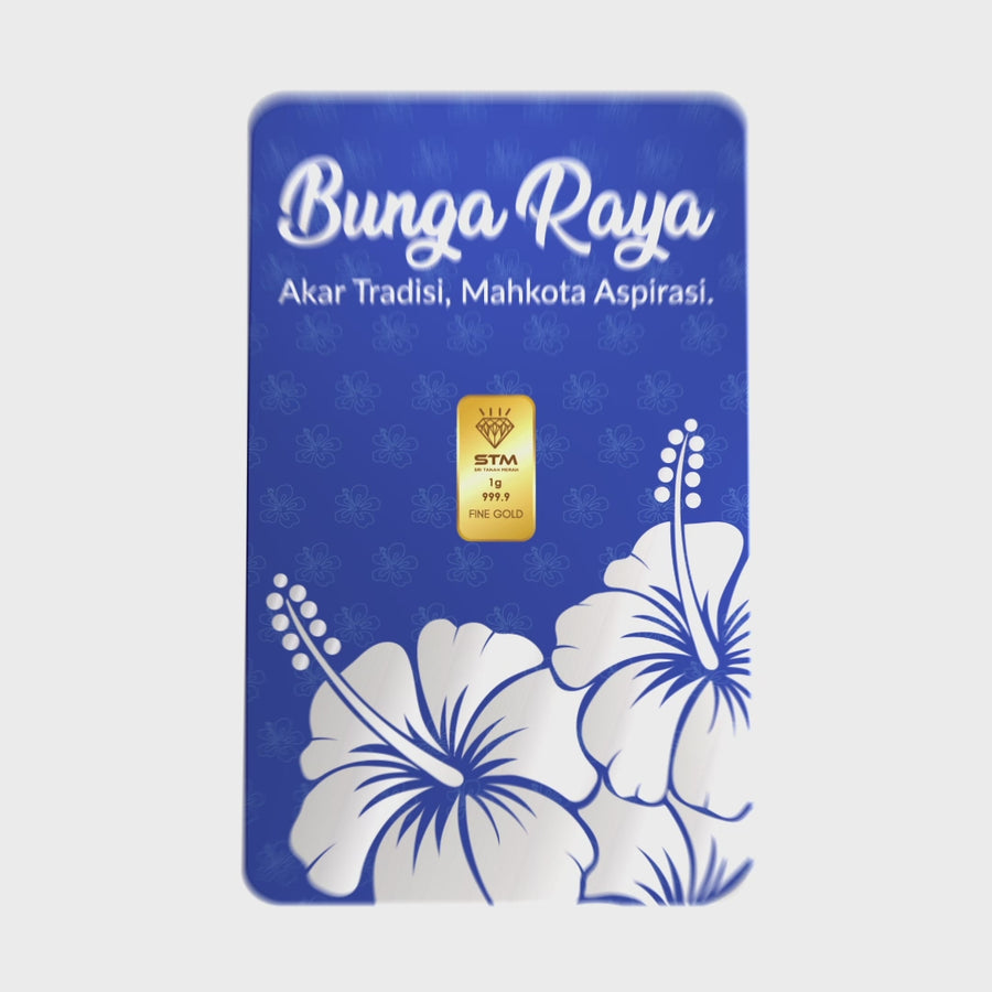 BUNGA RAYA Edition: Gold Bar Card 1g
