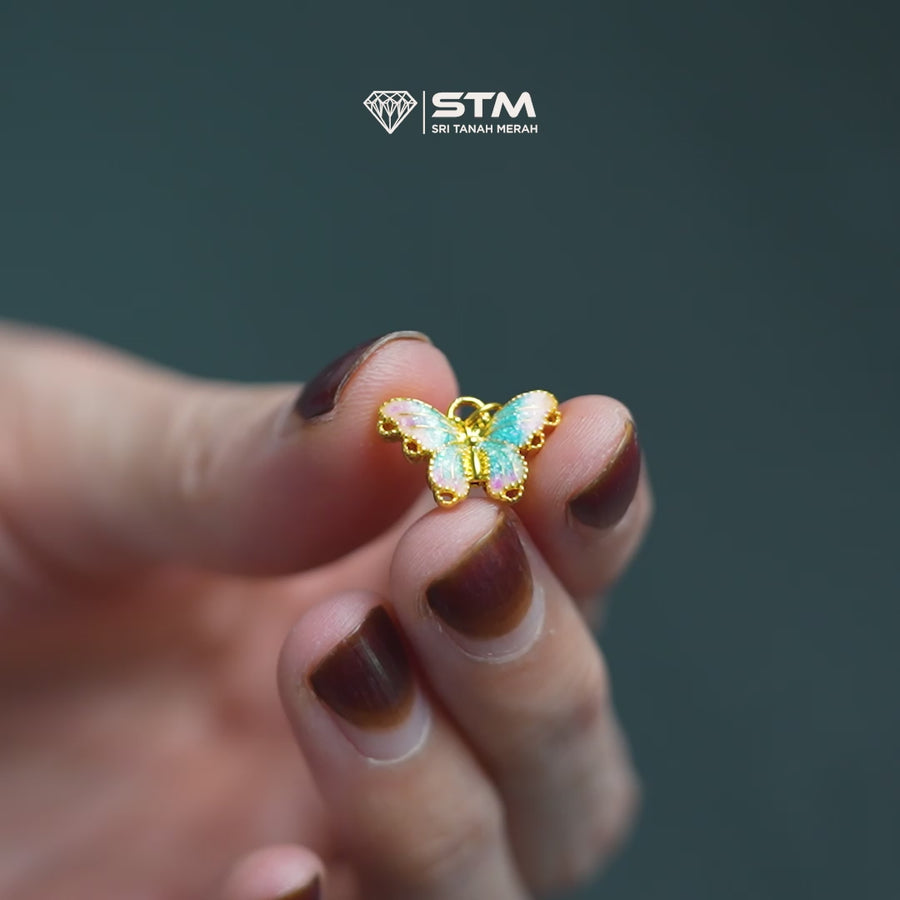 Loket Butterfly 999/24k Yellow Gold Pendant