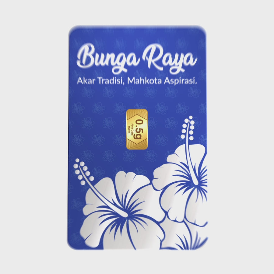 BUNGA RAYA Edition: Gold Bar Card 0.5g