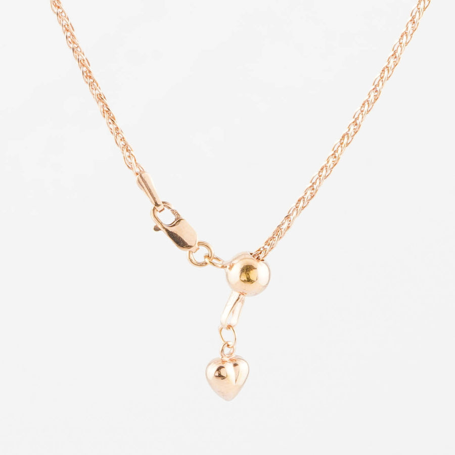 Rantai Leher Fesyen Rose Gold